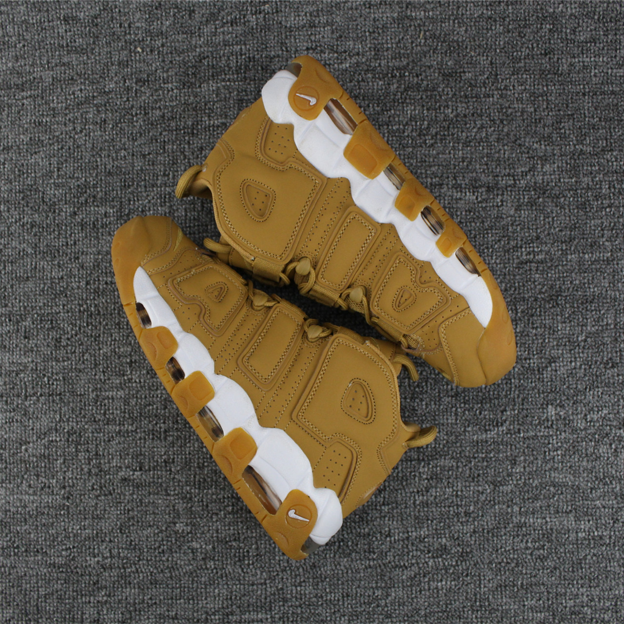 Nike Air More Uptempo 96 Yellow Wheat White Shoes